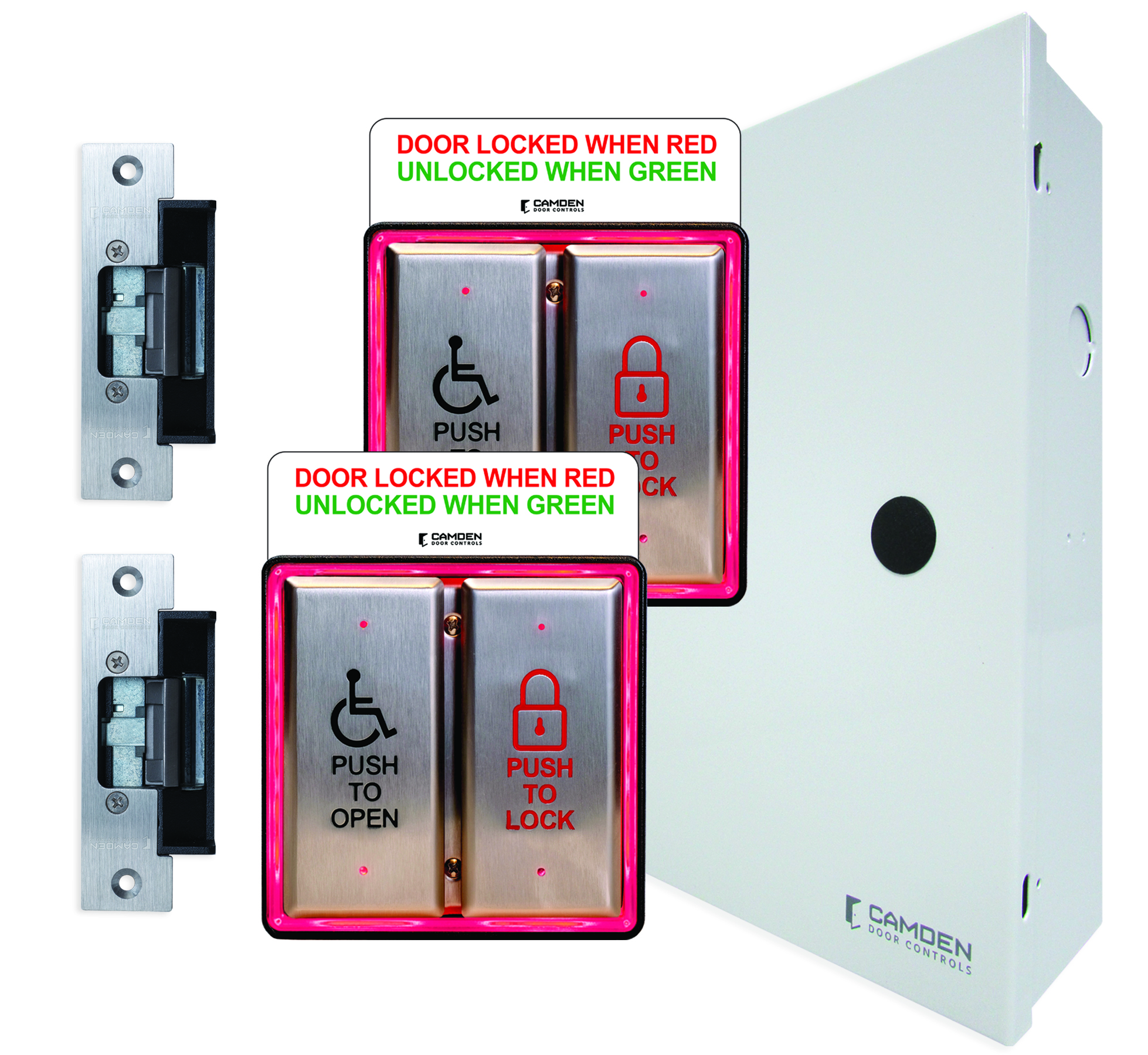 CM-xxx/2: CM-2510 & CM-2520 Series:Double Gang Push Plate  Switches - All Active Switches - Push Plate Switches