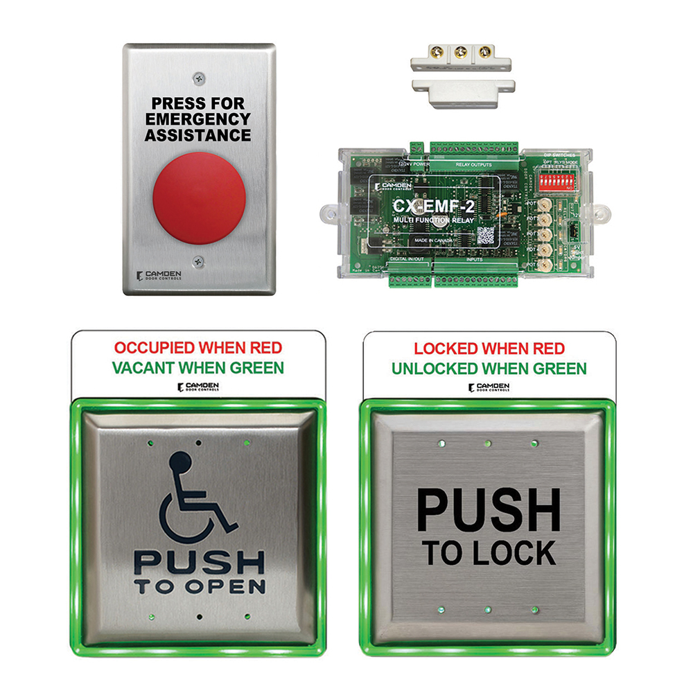 1-5/8" Pushbutton, Aluminum Faceplate