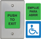 CM-9700U: CM-9700/9710:2" Piezoelectric Push/Exit Switch - Push / Exit Buttons