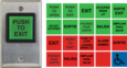Square LED Illuminated Push/Exit Switch