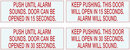 Included with CX-DE1200/1220: 4 signs with delay options:  
