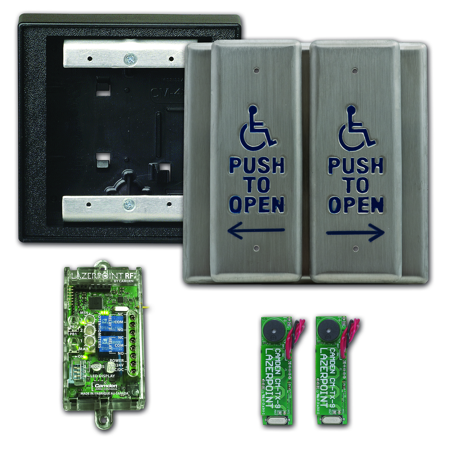 CM-9800/3: CM-9800:Illuminated Capacitive Push/Exit Switch - Push / Exit Buttons