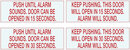 Included with CX-DE1200/1220: 4 signs with delay options:  
